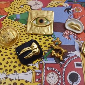 Schiaparelli BUTTON/ BROOCH SET OF 6 MADE IN FRANCE